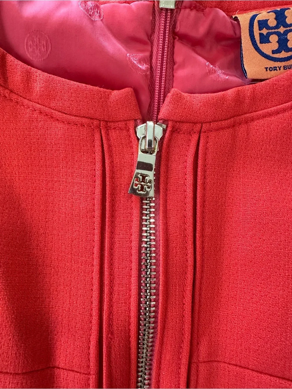 TORY BURCH  Mariel Sleeveless Marmalade Color  Dress Size 10 Wool Blend
